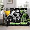 1PC Custom Name Soccer Ball Art flannel blanket versatile,all-season throw suitable for the living room,bedroom,camping,travel,and gift
