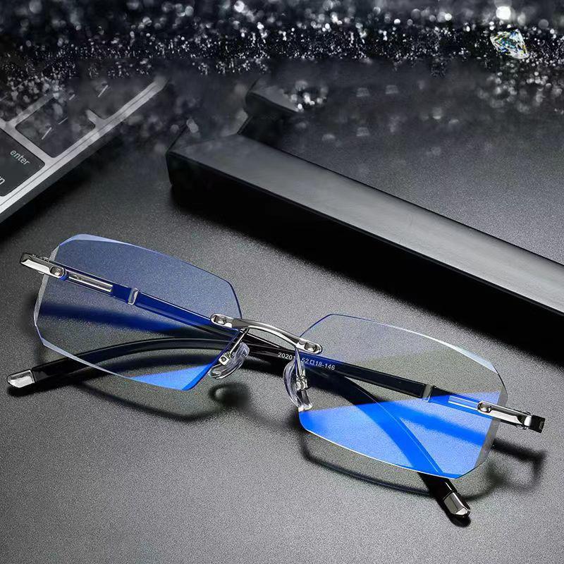 Finished Frameless Myopia Glasses Frame For Men And Women With- Super Lightweight Edge Cutting Glasses Myopia Glasses XTP191