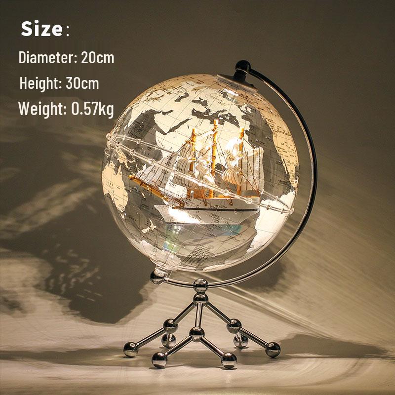 

Illuminated Luxury Globe Ornament for Living Room, TV Cabinet, Office, or Study Decor