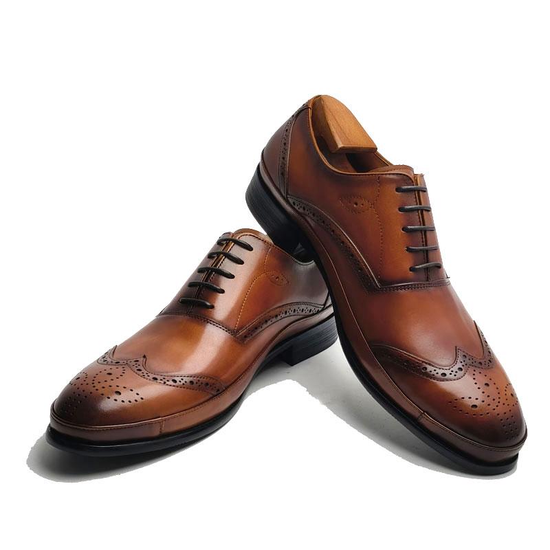 Fashion New Formal Oxfords Leather Shoes For Mens Top Layer Cowhide Leather Formal Business Party Fashion Handmade Shoes High Quality