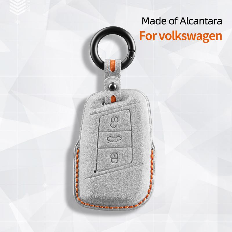 Car key protection shell suede For For Volkswagen VW Magotan B8 Superb Skoda A7 Passat Variant auto key case cover accessories