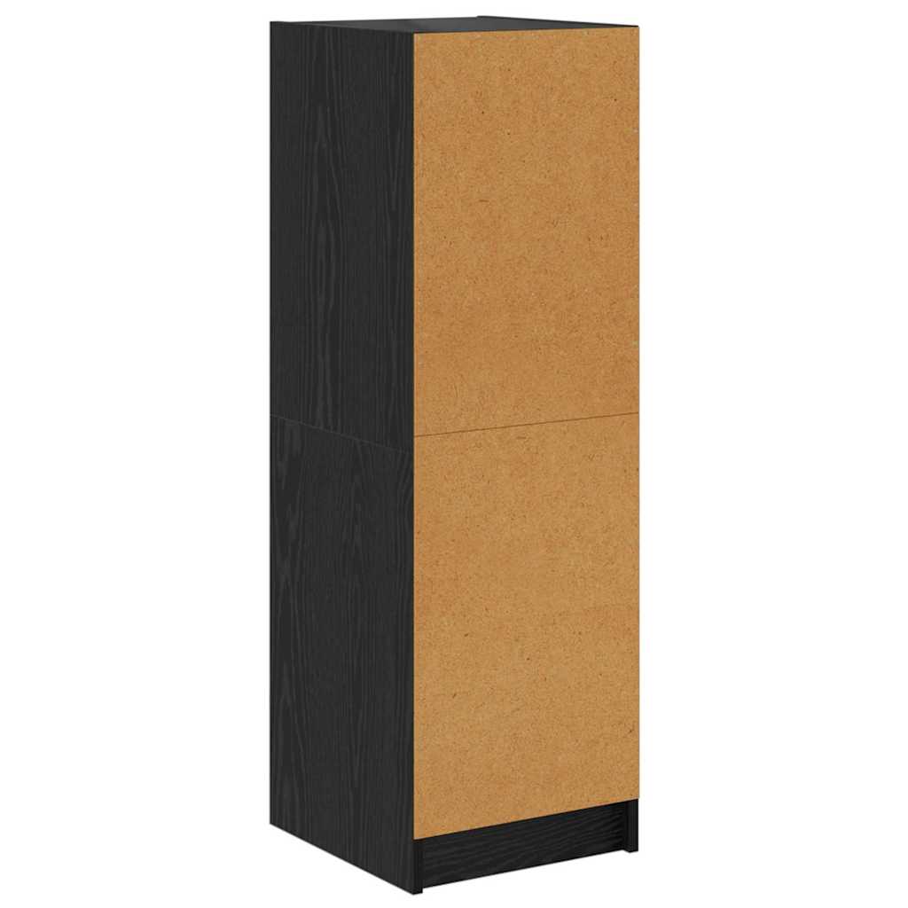 Highboard In Black Oak Look 35 X 37 X 109 Cm Particleboard