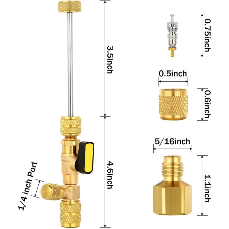 Convenient Core Removal Tool Valves Core Remover Cooling System Valves Repair Tool Set Metal Core Disassembly Tool
