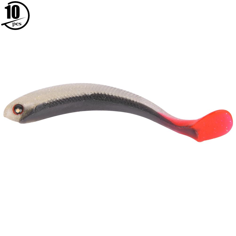 10 STÜCKE 7,5 cm 3,4 g Silikon Künstlich 3D Augen Lebensechter Swimbait Weiche Angelköder Köder Angelgerät Zubehör1#