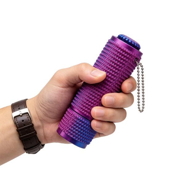 3D Printed Spiky Fidget Toy with Ball Chain, Stress Relief Gripper Sensory Toy with Spinner & Clicker, Portable Travel Massage Stick Pain Stimming