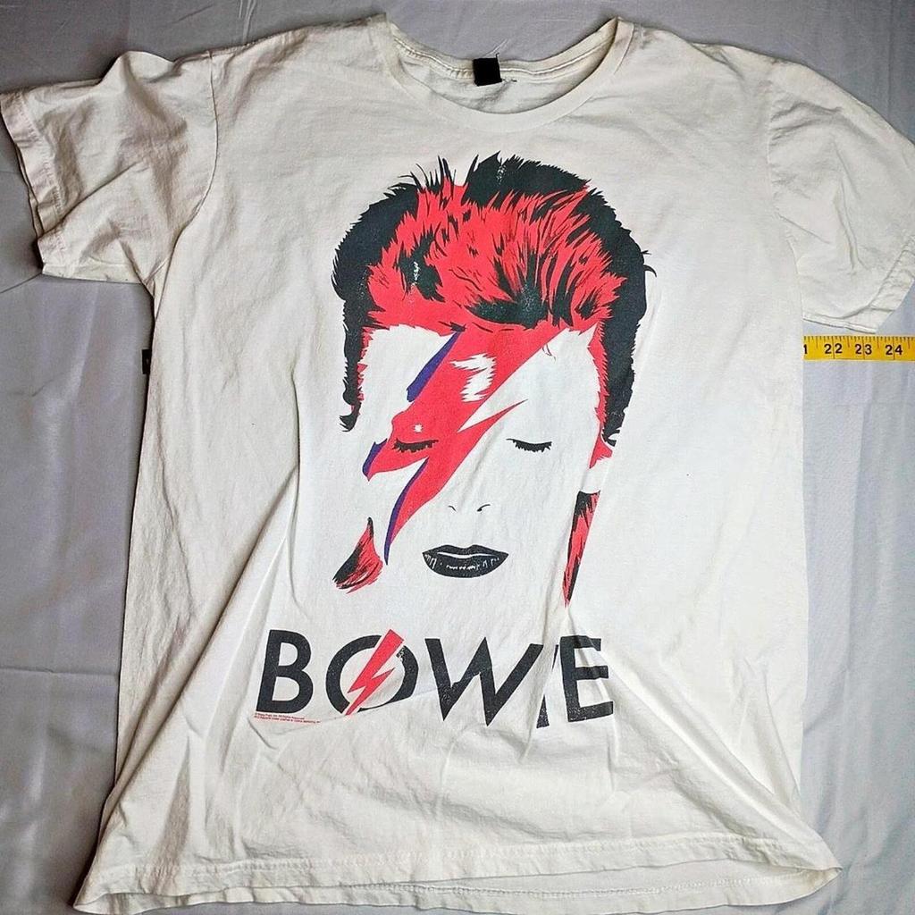 David Bowie white t-shirt Size XL official licensed apparel #rock #music
