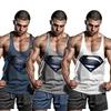Hochwertiges Herren Bodybuilding Tank Top Muskel T-Shirt mit 3D Superman Design