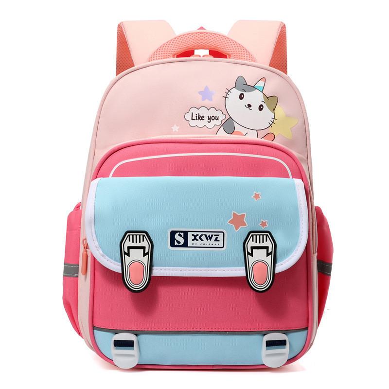 Colorful And Fun Elementary School Backpack Ergonomic And Protective For Kids розовый