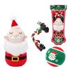 3pcs Xmas Tree Pet Chew Toy Ball Christmas Santa Pet Toy Festive Puppy Biting Toy  Large Dogs