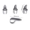 4Pcs Banjo Picks Adjustable Metal Finger Thumb Silver Color Picks Plectrums Kit