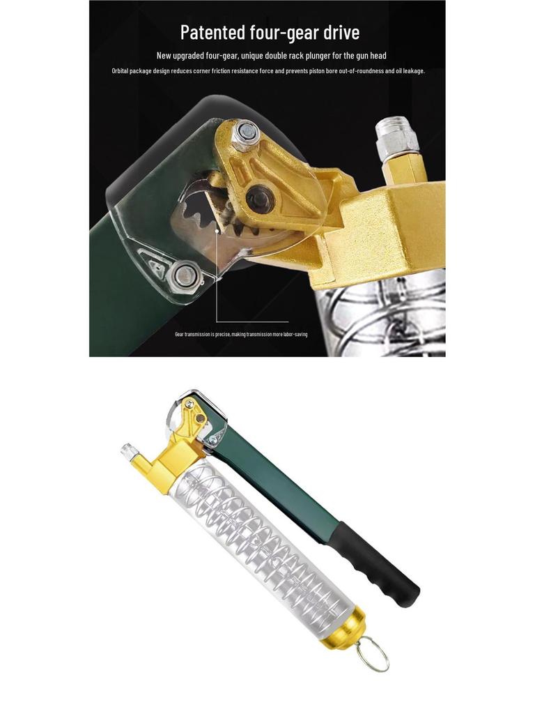 Caterpillar Dual-Use Manual High-Pressure Grease Gun with Four-Gear Locking Pliers and Flat Head