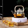 Handmade Glass Teapot with Beam Handle