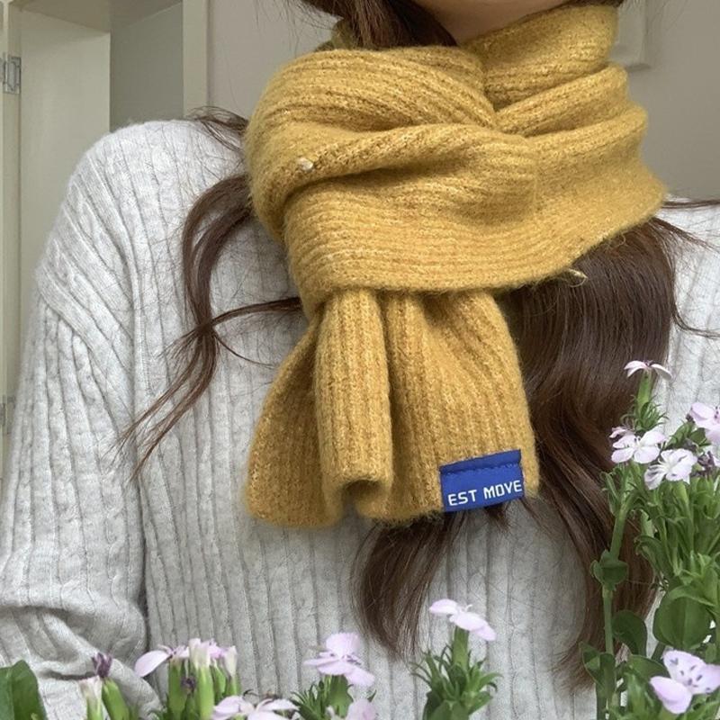 Fular Scurt Încrucișat Pentru Femei Iarnă Călduros Lână Tricotat Fular Student Stil Coreean Stil de Cuplu Universal