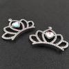 Engood 30Pcs AB Rhinestones Crown Button Sewing Trim & Embellishments Craft Buckles for DIY Hairpin Accessories Bridal Headwear
