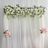 100CM DIY Wedding Flower Wall Arrangement Supplie Silk Peonie Rose Artificial Floral Row Decor Marriage Iron Arch Backdrop Decor
