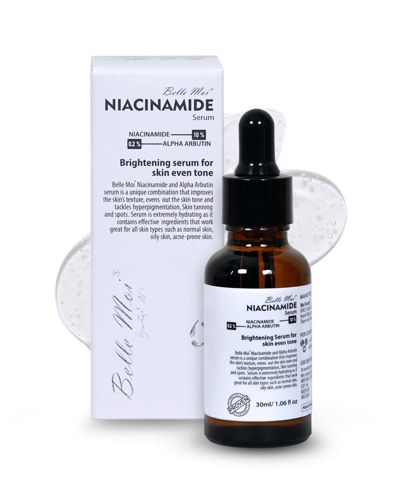 Belle Moi Niacinamide 10% Serum with Alpha Arbutin | Anti Acne, Oil Control, Pore Care & Spot Correcting Face Serum | Brightening & Lightweight H