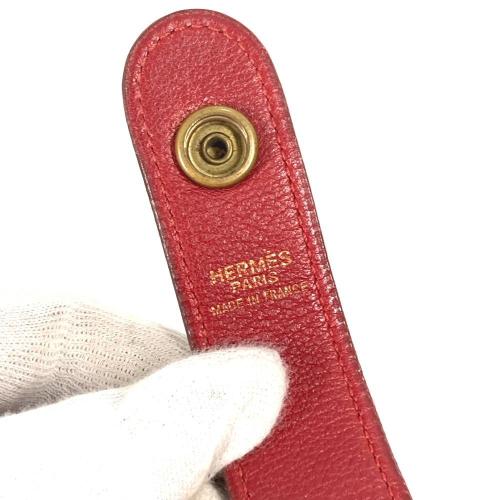 Hermes Vintage Rodeo Doe Bag Crossbody Pochette Shoulder Bag Leather Red