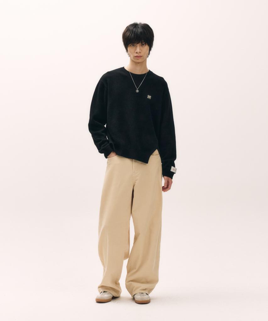 Seteo Dublin Asymmetrical Cashmere Blend Knit Classic Black (Type A)
