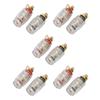 10Pcs Black and Red Terminal Binding Post M4*33mm Amplifier Terminal  Audio Equipment