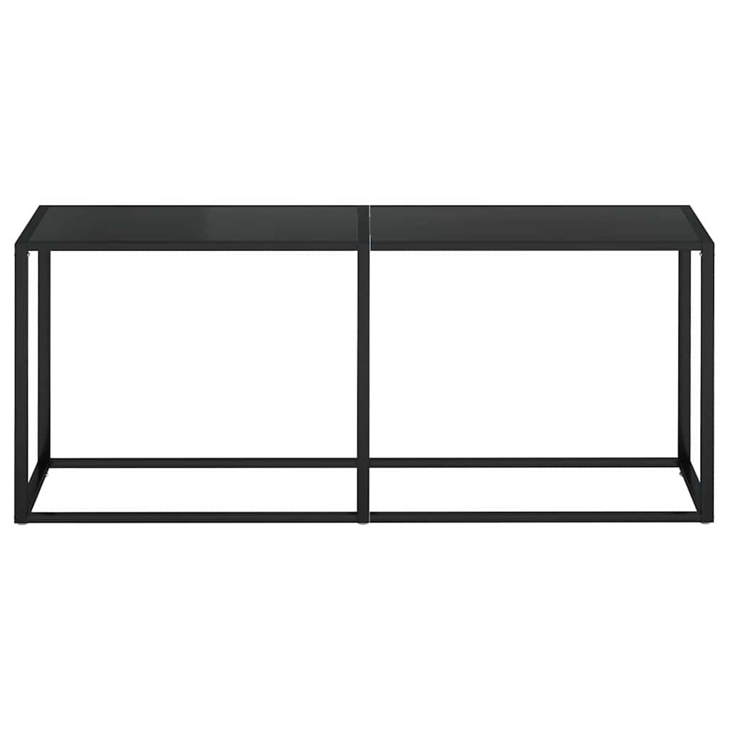 Vidaxl Konsola, Czarna, 180X35X75,5 Cm, Szkło Hartowane