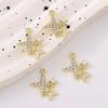 5pcs Delicate Rhinestone Star Charms Pendants for Jewelry Making DIY Necklace Earrings Bracelet Accessories Supplies