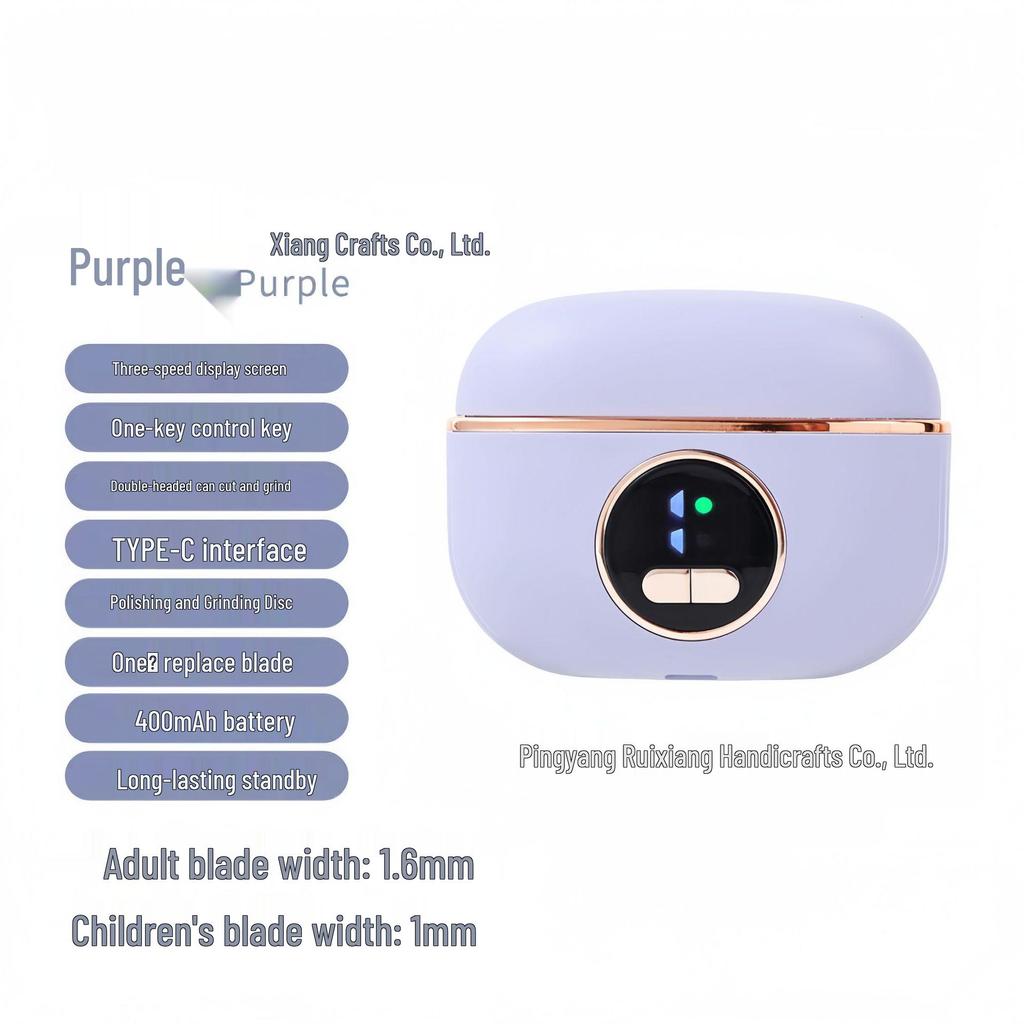 Portable Multi-Functional Electric Nail Clipper and Grinder for Babies and Elderly