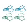 100 Pcs  Clips Hollow Cute Flower Shape Sturdy Metal Small  Clips for Office Documents A