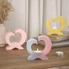 DIY Heart Shaped Candle Ornament Silicone Mold Candle Holder Base Ornament Plaster Cement Resin Mold Home Decoration