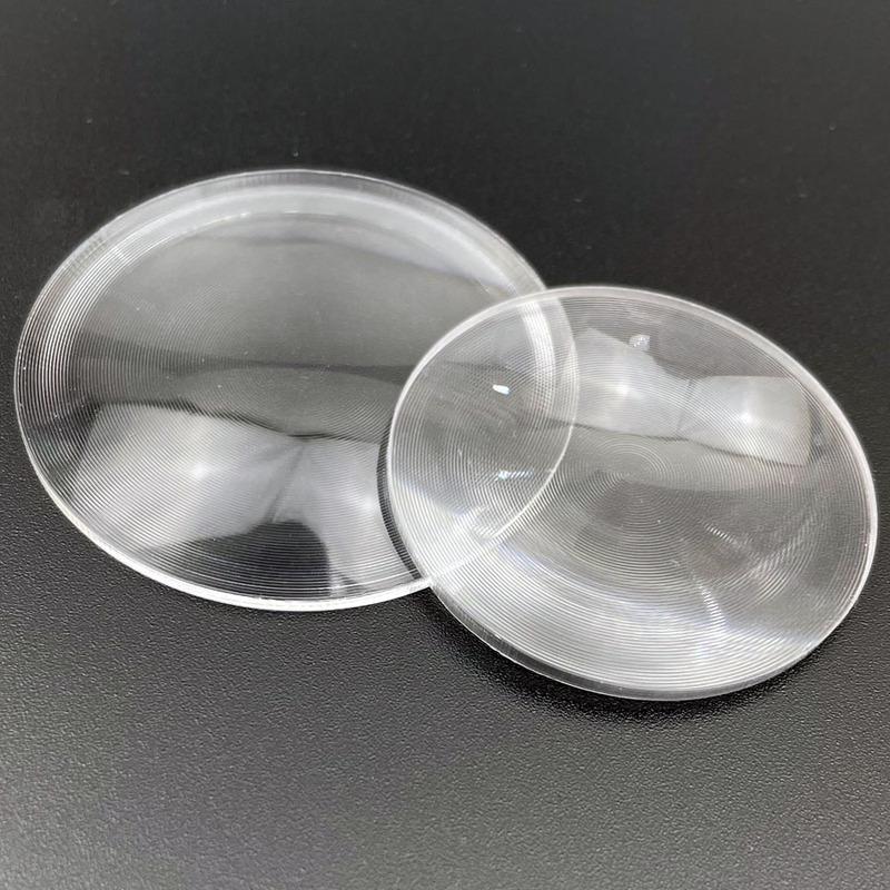 Lente Fresnel de 100 mm 110 mm 120 mm 130 mm 140 mm 150 mm 180 mm 200 mm 300 mm Condensador Roscado Lente Óptica Concêntrica para Foco LED