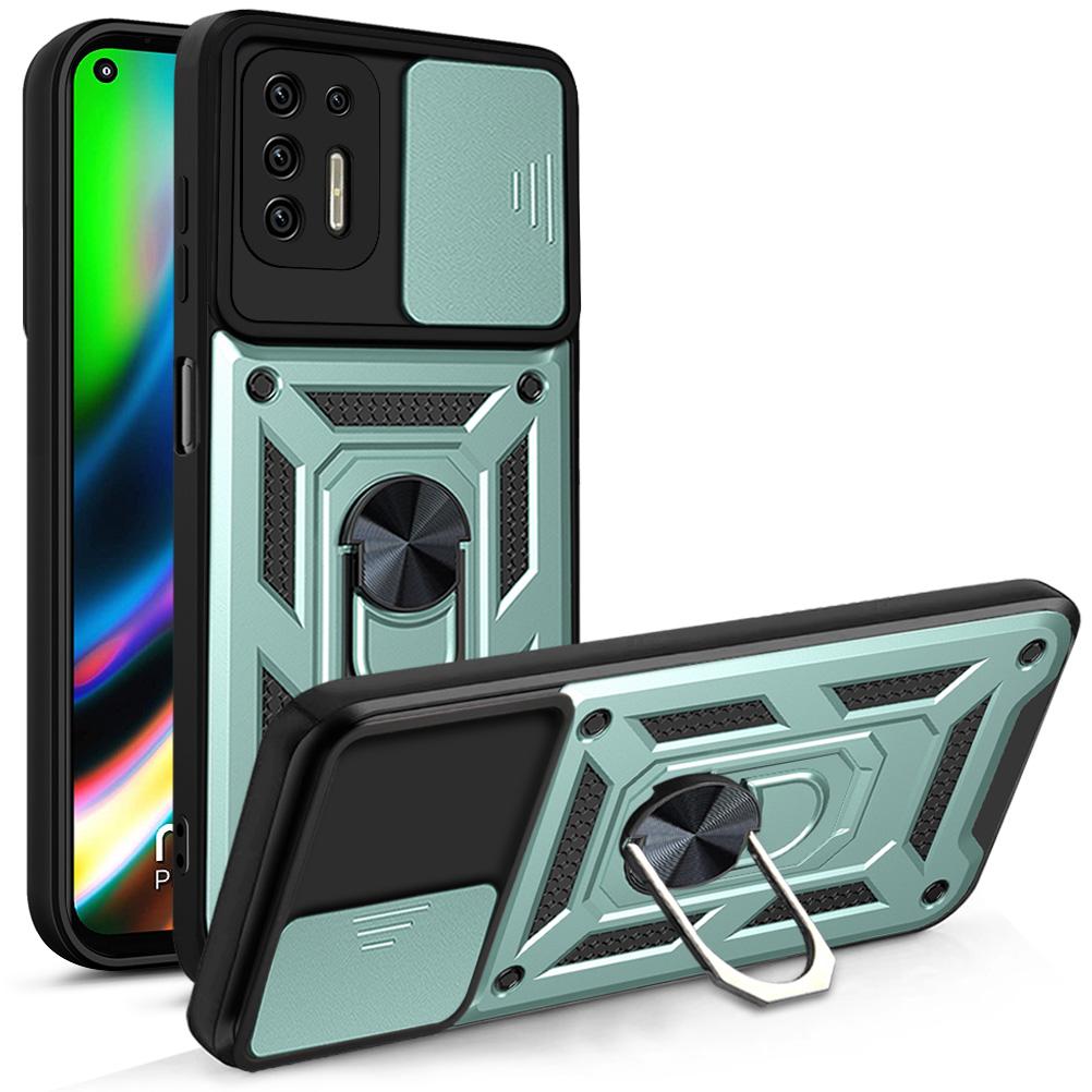 Case for Motorola Moto G9 Plus Shockproof Bumper Armor Camera Protective Magnetic Holder Ring Cover for Moto G 9 Play E7 Plus