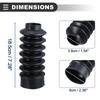 Motoforti Universal Fork Gators Motorcycle 39mm Fork Cover Shock Boots Rubber Black 1 Set