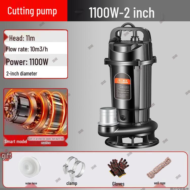 Hochleistungs-220V Abwasser- und Fäkalien-Schneidpumpe für häusliche Klärgruben und Biogas-Gülleentsorgung