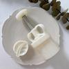 50g Plastic Material Mooncake Molds Leaf Shaped Mooncake Stamps DIY Baking Tools