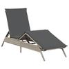 VidaXL Chaise Longue with Light Grey Cushion Braided Resin, Sunbed, Outdoor Lounge Chair, Daybed 4002706