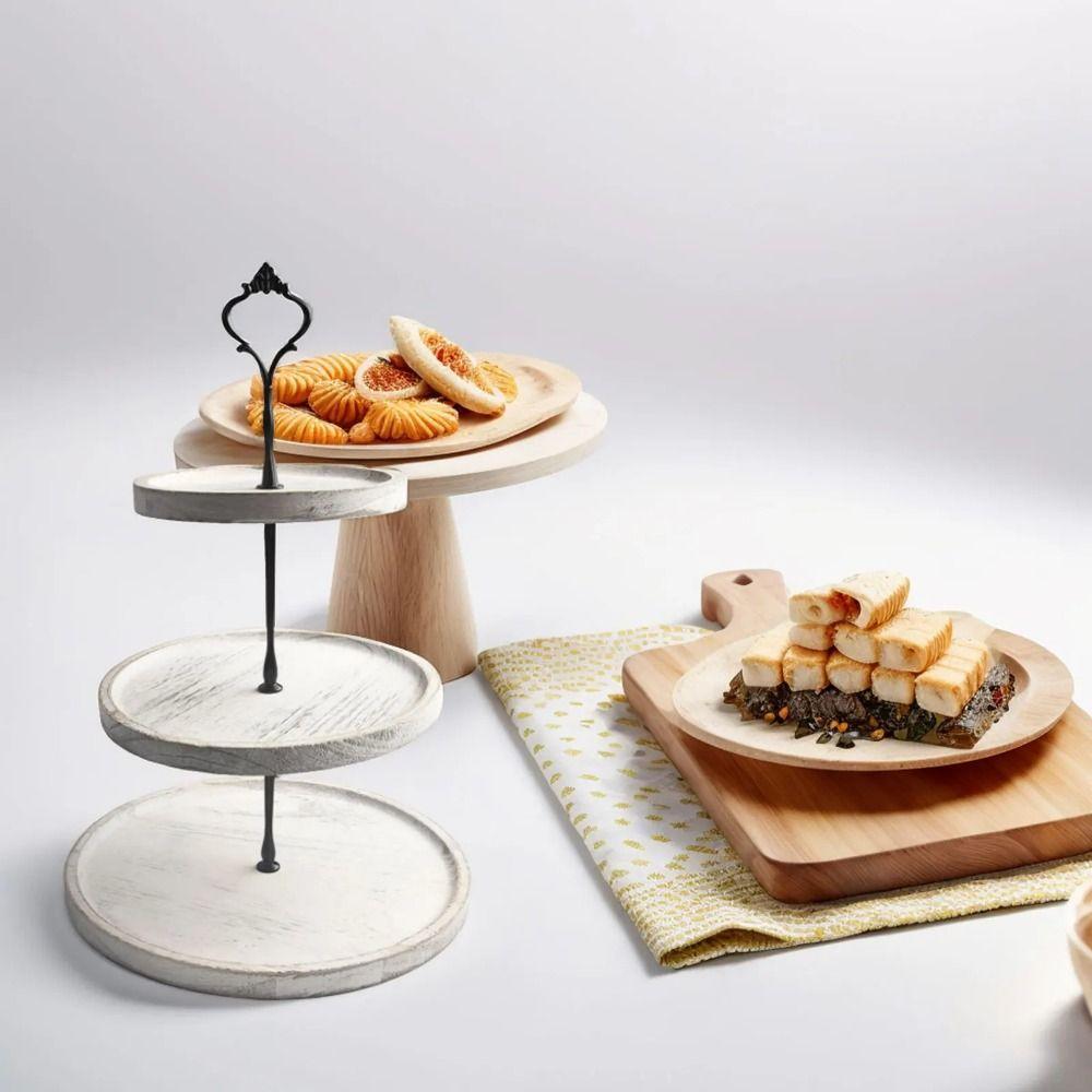 Detachable Round Tiered Fruit Plate 2/3-Layer Dessert Display Rack Dried Fruit