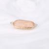 Conectores Piedra Natural cuarzo rosa/amazonita conector facetado rectangular para fabricación de joyería DIY collar pulsera accesorio
