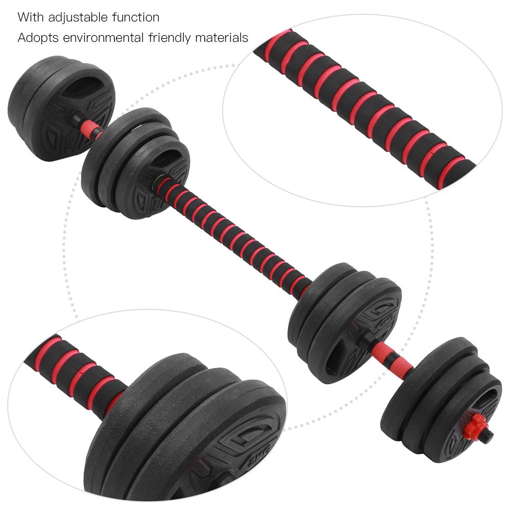 20KG Dumbbell Set Round Environmental Barbell Home Gym Equipment with 40cm Connecting Rod