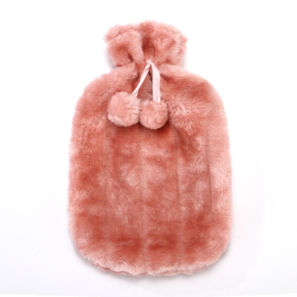 Removable Hot Water Bottle Cover Explosion Proof Plush Covering Faux Fur Fleece Winter Accessories