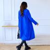 Women's Long Wool Blend Coat Double-Breasted Trench Coat Casual Notch Lapel Peacoat Fall Winter Overcoat