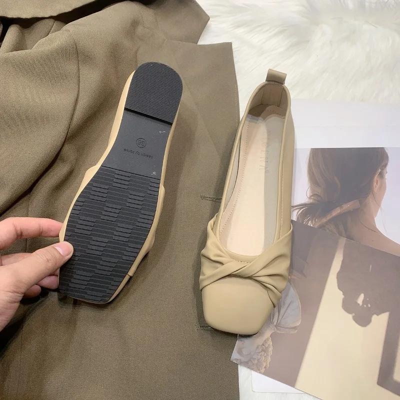 Fashion New Casual Slip-on Women's Mary Jane Shoes Outdoor Walking Soft Soled Ladies Low Heel Shoes Fashion Light Woman Flats