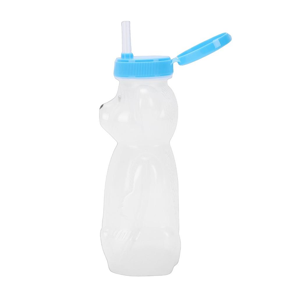 3 Pack Bear Straw Cup Flip Top Lid Animal Shaped Straw Cup Cute Reusable Straw Cup For Juice