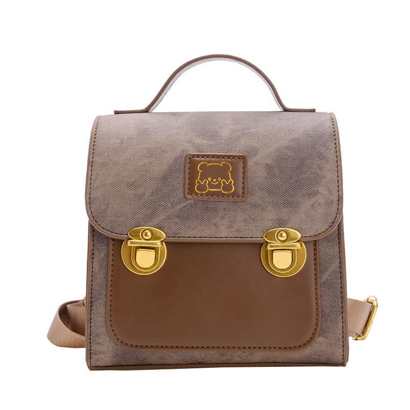 

Charming Dual-purpose Bear Backpack For Children Fun Colorful Design Ideal For Daily Use коричневий