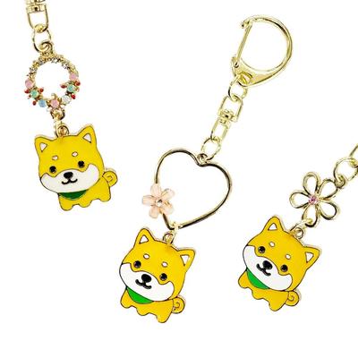 [LamPlanning] Traveling Mameshiba (Mameshiba) 3-Piece Set Jewelry Keychain, Cute and Stylish Charm Keychain, Souvenir, Made In Japan (Mameshiba)