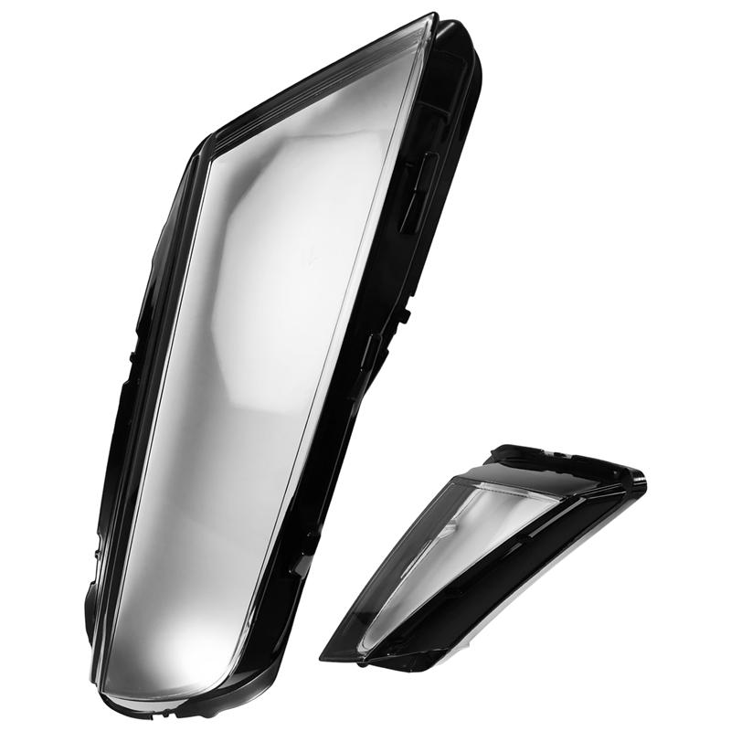 A16P-For Skoda Kodiaq 17-21 Car Front Headlamps Cover Glass Transparent Lampshades Cover Headlight Lens Auto Lamp Shell