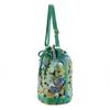 Hermes One Belt Shoulder Bag Botanical Pattern Bird Pattern Vintage Green Cotton Women Used