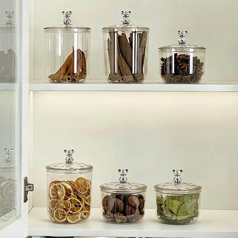 1Pcs Large Capacity Sealed Jar Home Kitchen Dry Goods Container Durable Plastic Storage Box
