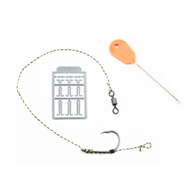 Fishing Equipment Include Hook Boilie Stop Line and Baiting Needle 2#/4#/6#/8# Pre-Tied Baits Rigs Fishing Hair Rig
