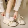 2025 Autumn/winter European Station Fleece-lined Warm Cotton Shoes Explosive Thick Bottom Casual Women's Shoes Rubber Upper