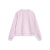Li Ning Sports Lifestyle Series Letter Print Fleece Warm Loose Pullover Sweatshirt Women Sweatshirt Lotus-Pink Purple AWDT816-5