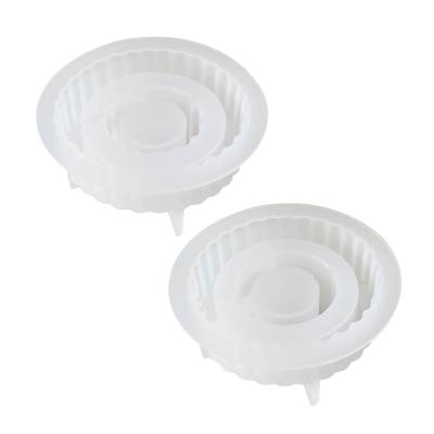 Decoraciones para Moldes de Velas Moldes de Fundición DIY Molde de Silicona 3D Cilindros Molde Rayado Moldes de Silicona Manualidades Portavelas